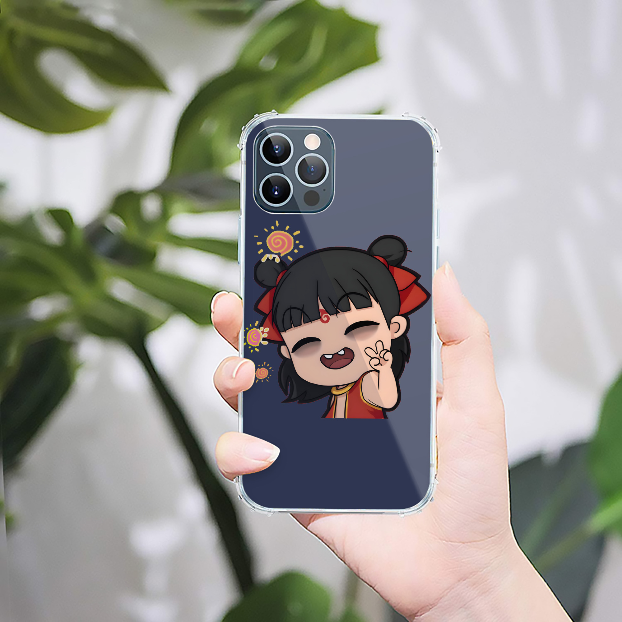（画像用） Ne Zha 2 ナタ 魔童の大暴れ 【iPhone 12シリーズ対応】透明スマホケース（クリアソフトケース）